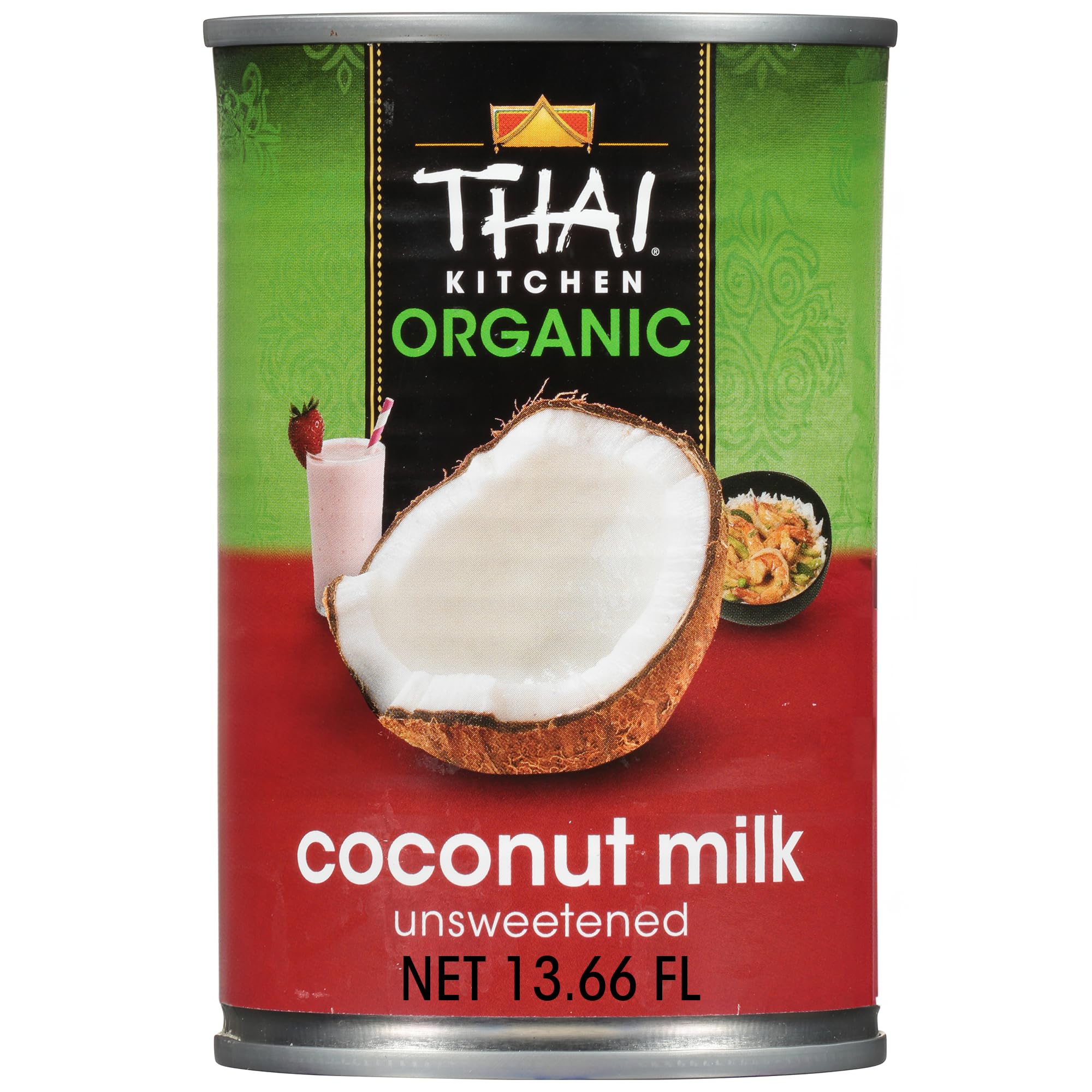 Thai Kitchen Organic Coconut Milk can shown, offering dairy-free richness for curries