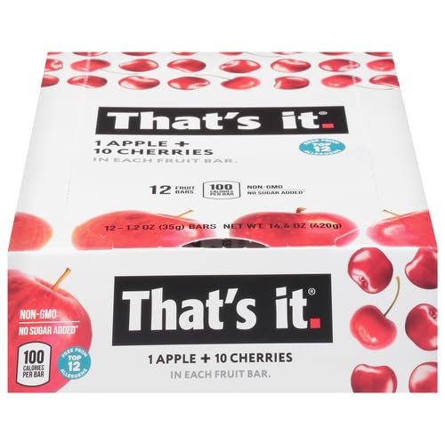 That's it Apple Cherry Bar close-up reveals real fruit pieces.
