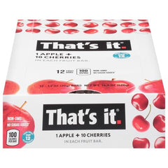 That's it Apple Cherry Bar close-up reveals real fruit pieces.