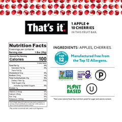 that's-it fruit bars on the go in gym bag for quick energy.
