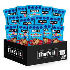That's it Fruit Crunchables 15-pack front view, a convenient healthy snack for kids.