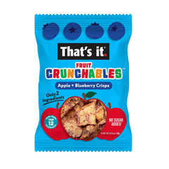 That's it Fruit Crunchables ingredients view, 100% apples and blueberries.