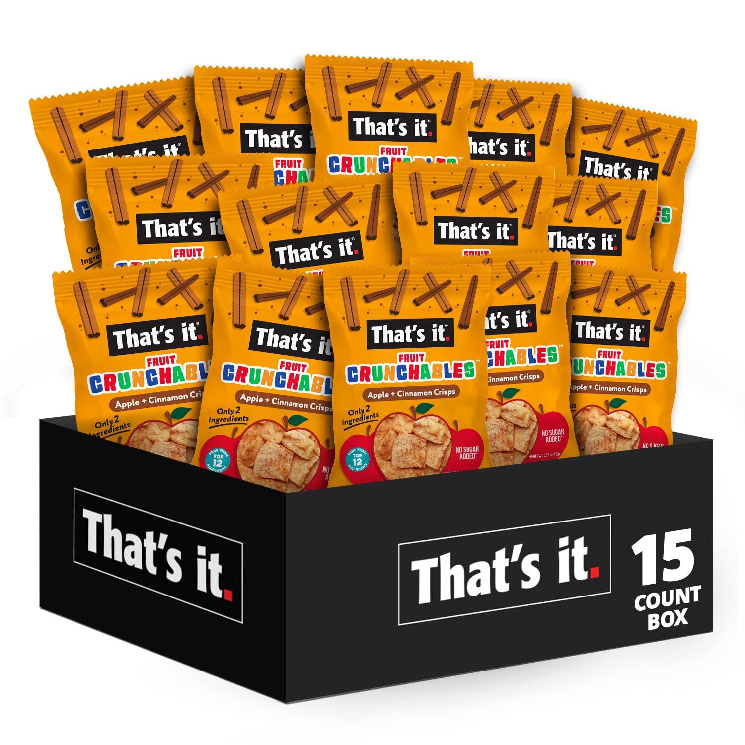 That’s it Fruit Crunchables Apple Cinnamon pouch for on-the-go snacking