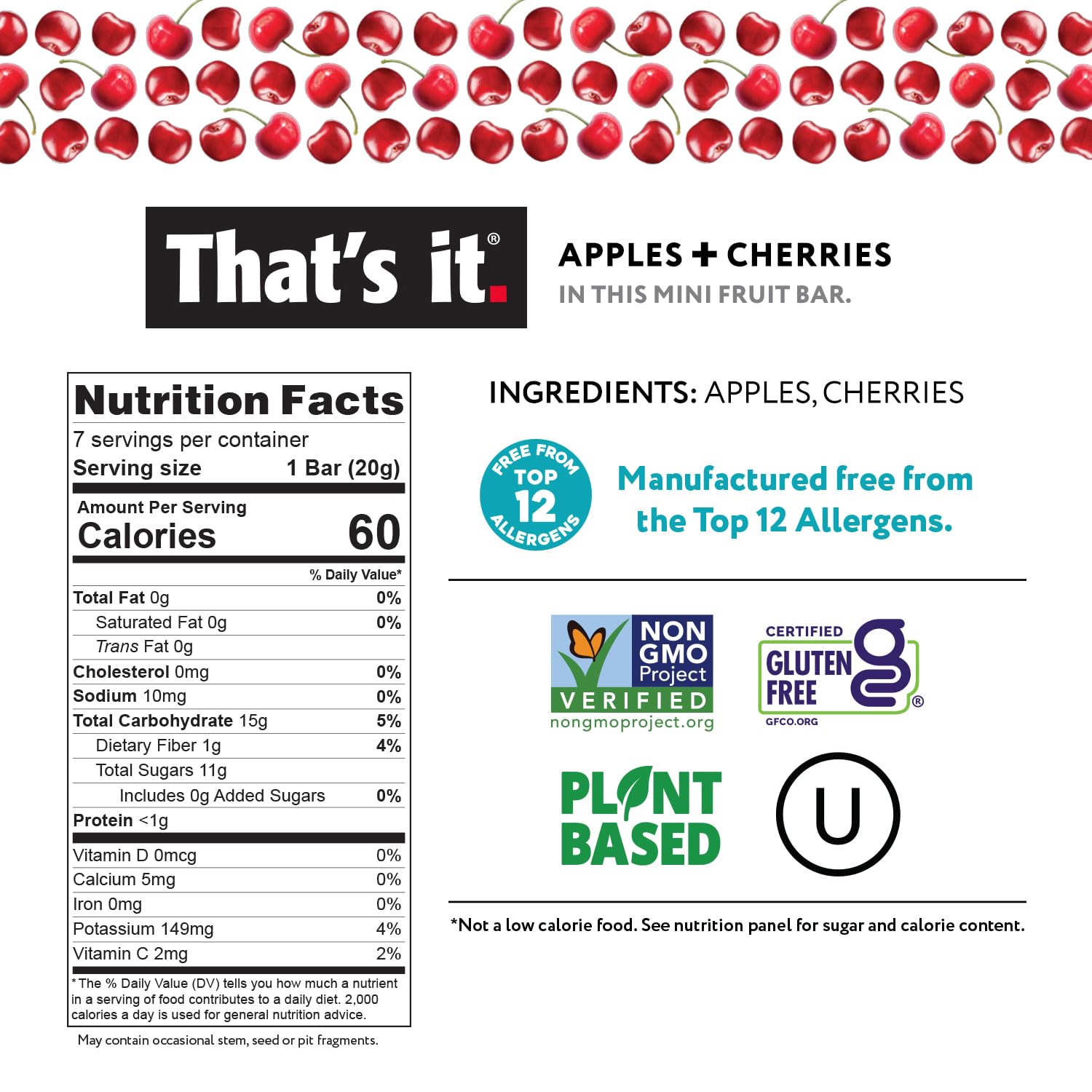 That's it Apple+Strawberry flavor bar, easy kid-friendly snack.
