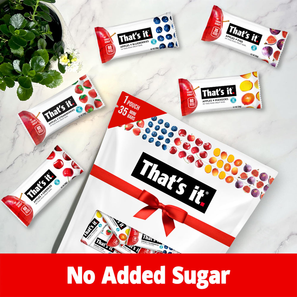 That's it Mini Fruit Bars assortment showcases five flavors.