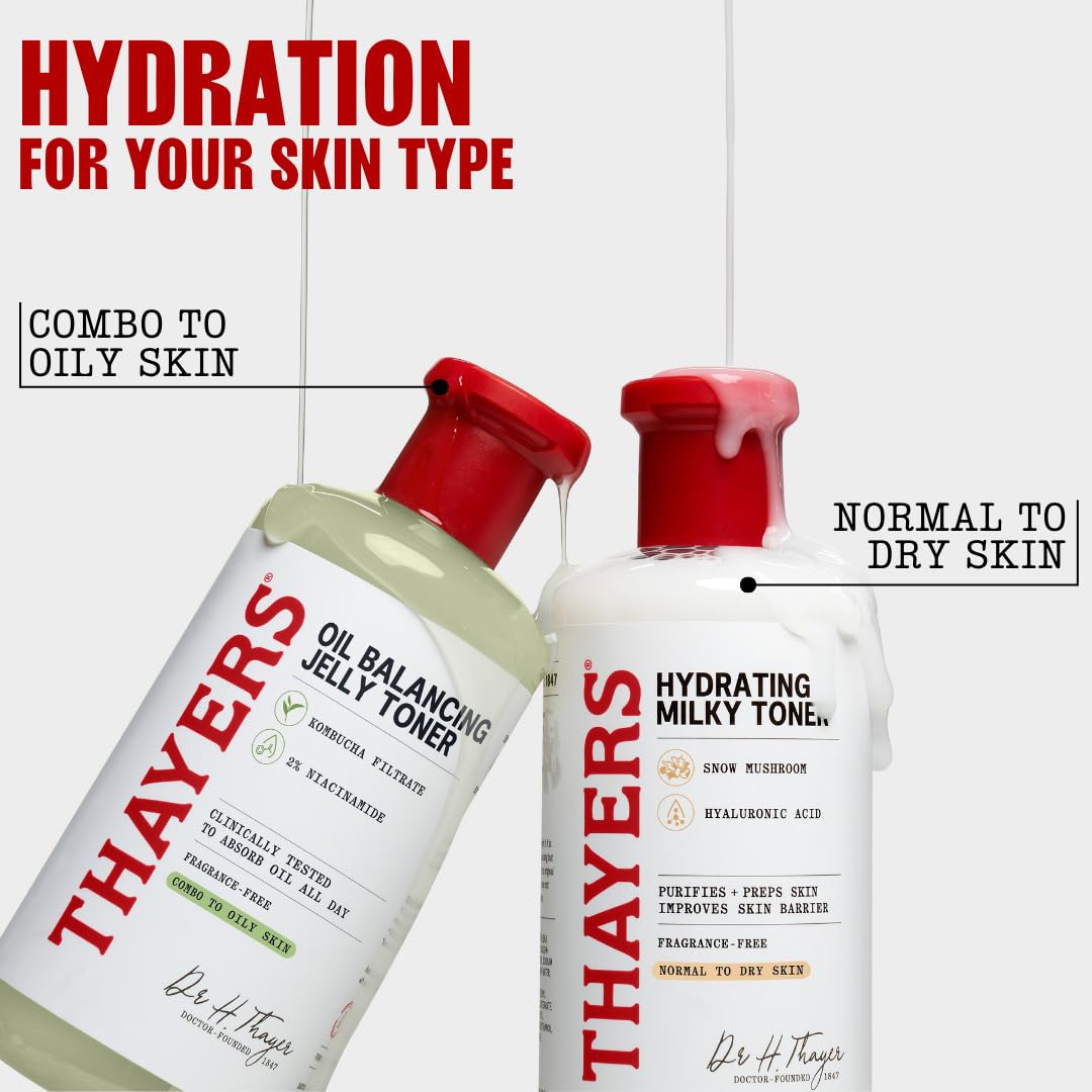 Thayers 100% recycled plastic bottle underscores sustainability.