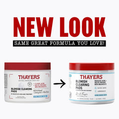 Applying Thayers alcohol-free toner pad to clean skin for acne care