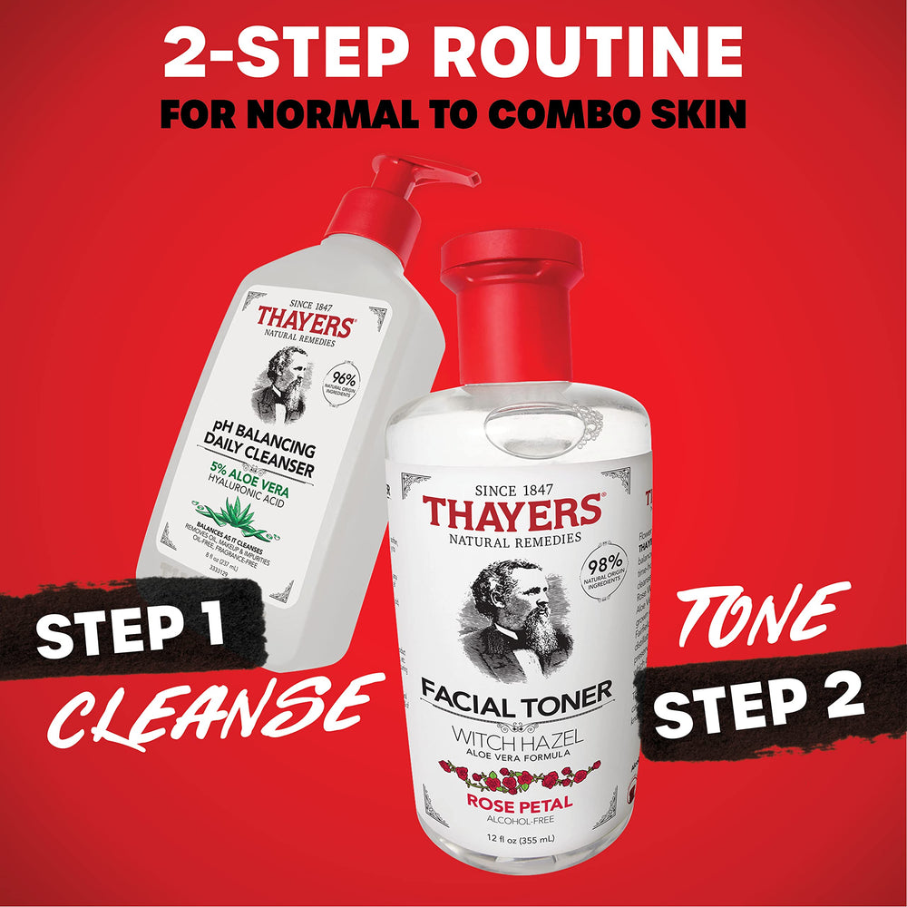 THAYERS 98% natural origin ingredients label on pack