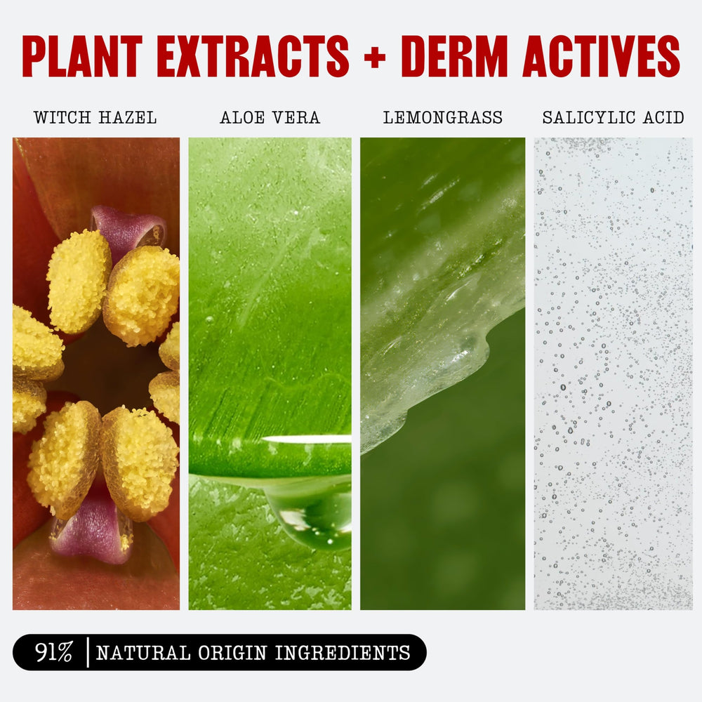 Pad swipes across pores showing potential pore-minimizing effect