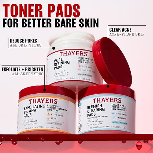 Thayers Pore Refining Pads clarity-1-week shows brighter, more even-looking skin.