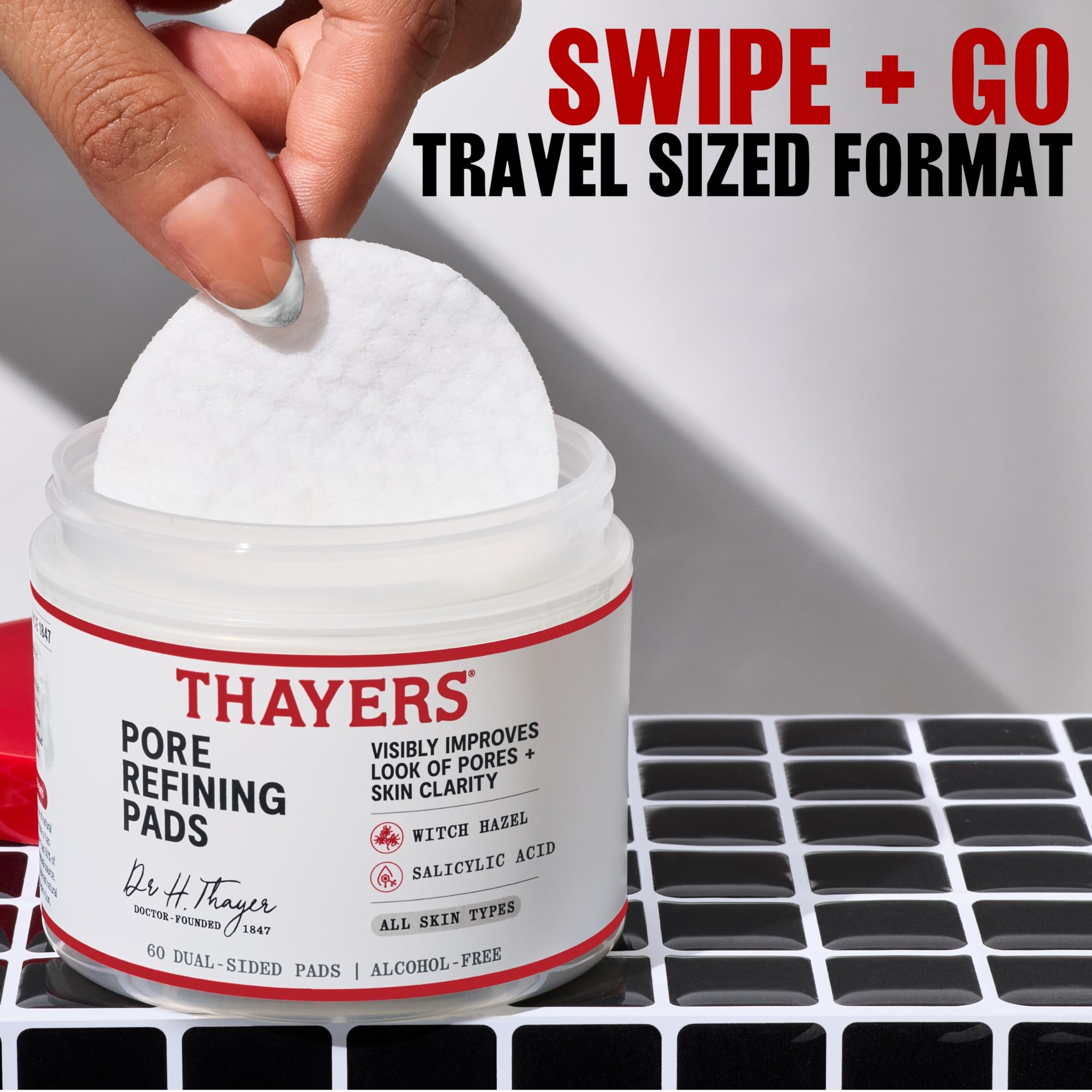 Thayers Pore Refining Pads clinical-3-days note signals quick apparent dullness reduction.