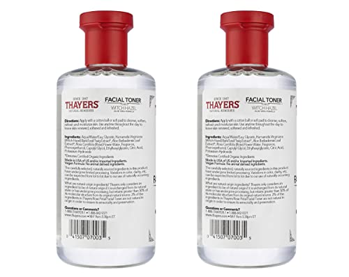 THAYERS Rose Petal Toner rose-water close-up showing soothing notes