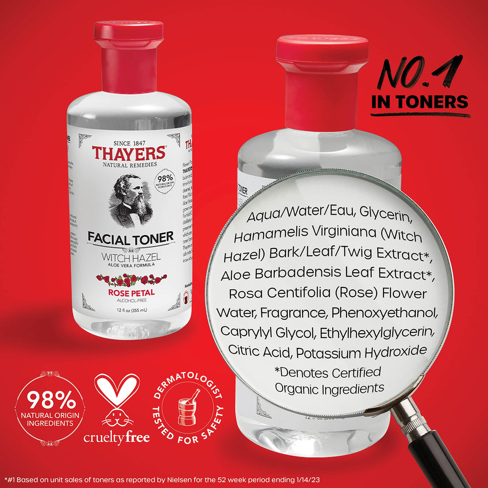THAYERS Toner texture swatch, skin looking smoother