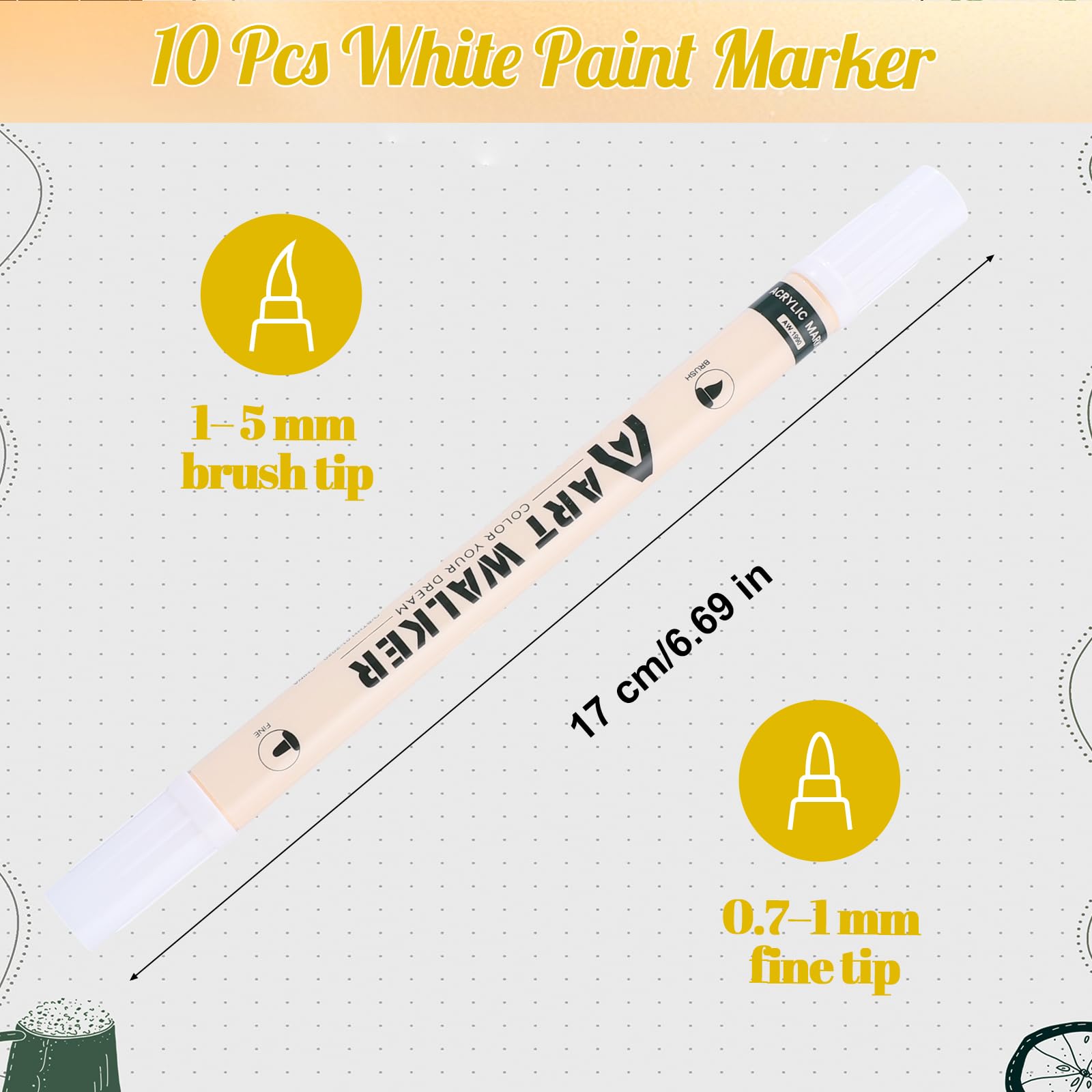 Thboxes white markers fine tip ideal for precise outlining and fine details.