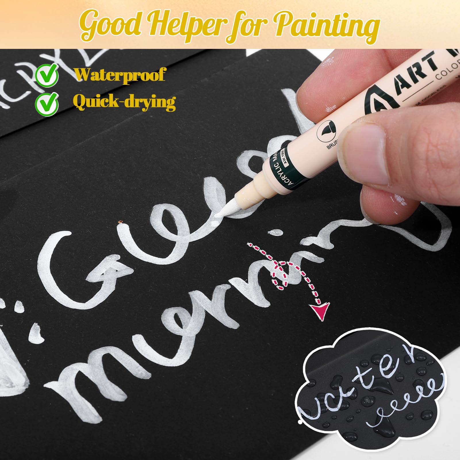 Thboxes markers thrive on canvas for mixed-media art.
