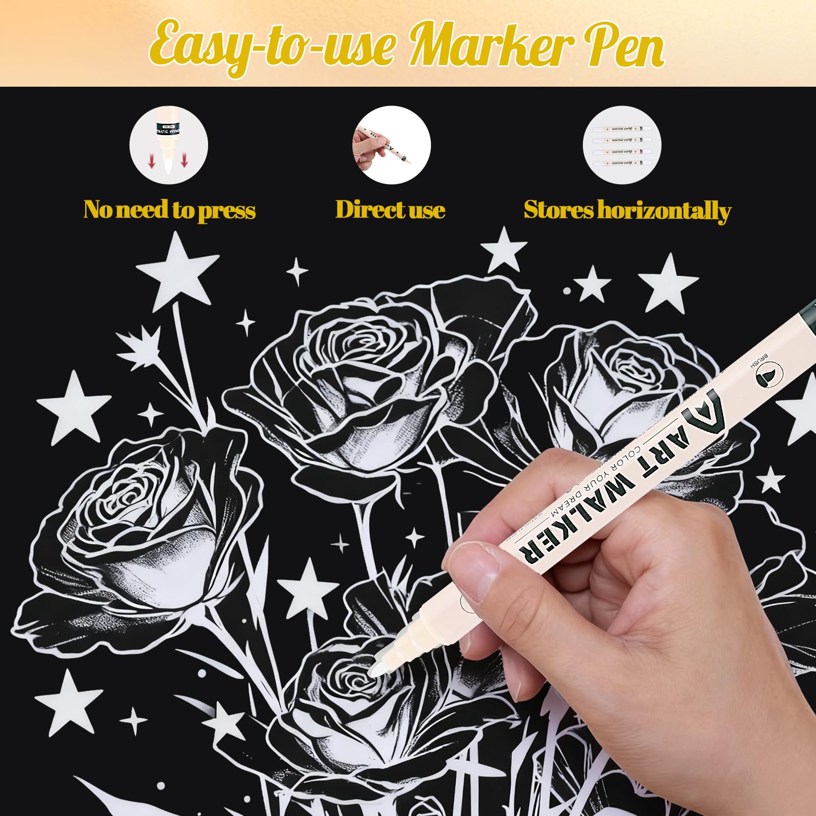 Thboxes white paint markers write vividly on wood for craft projects.