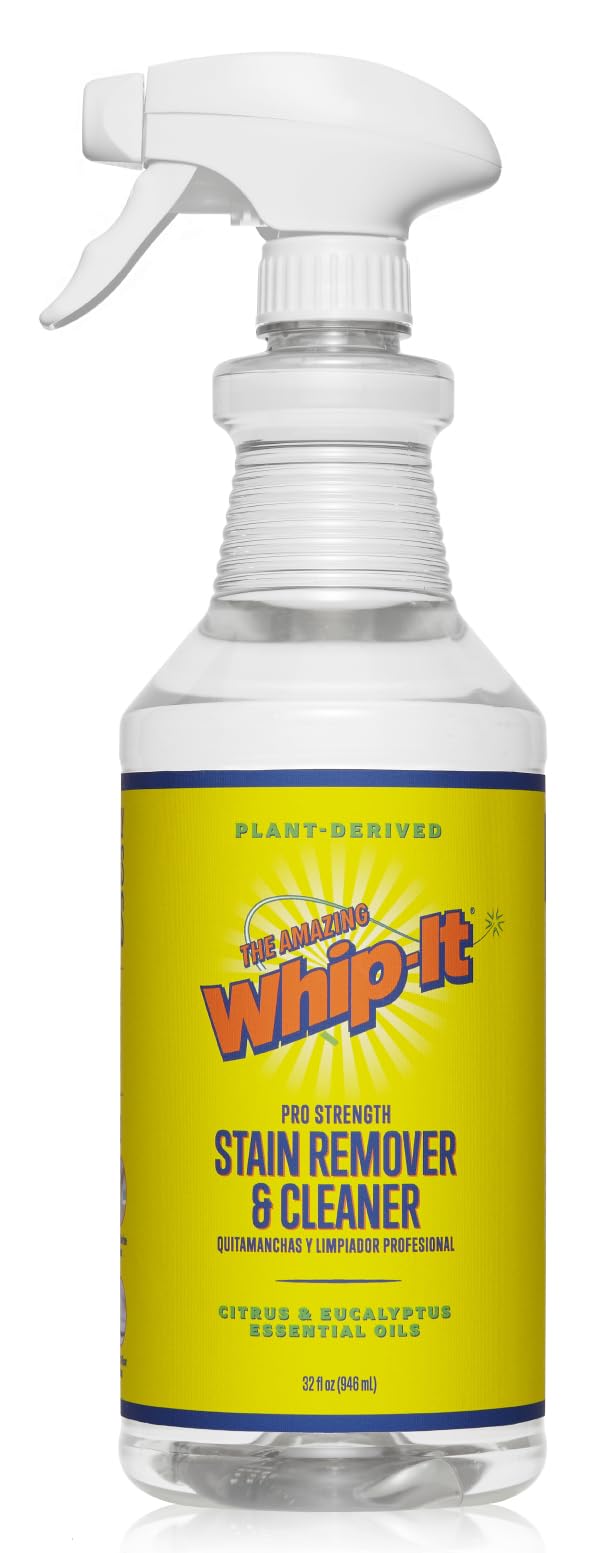 THE AMAZING WHIP-IT bottle pour demonstrates easy, mess-free stain treatment