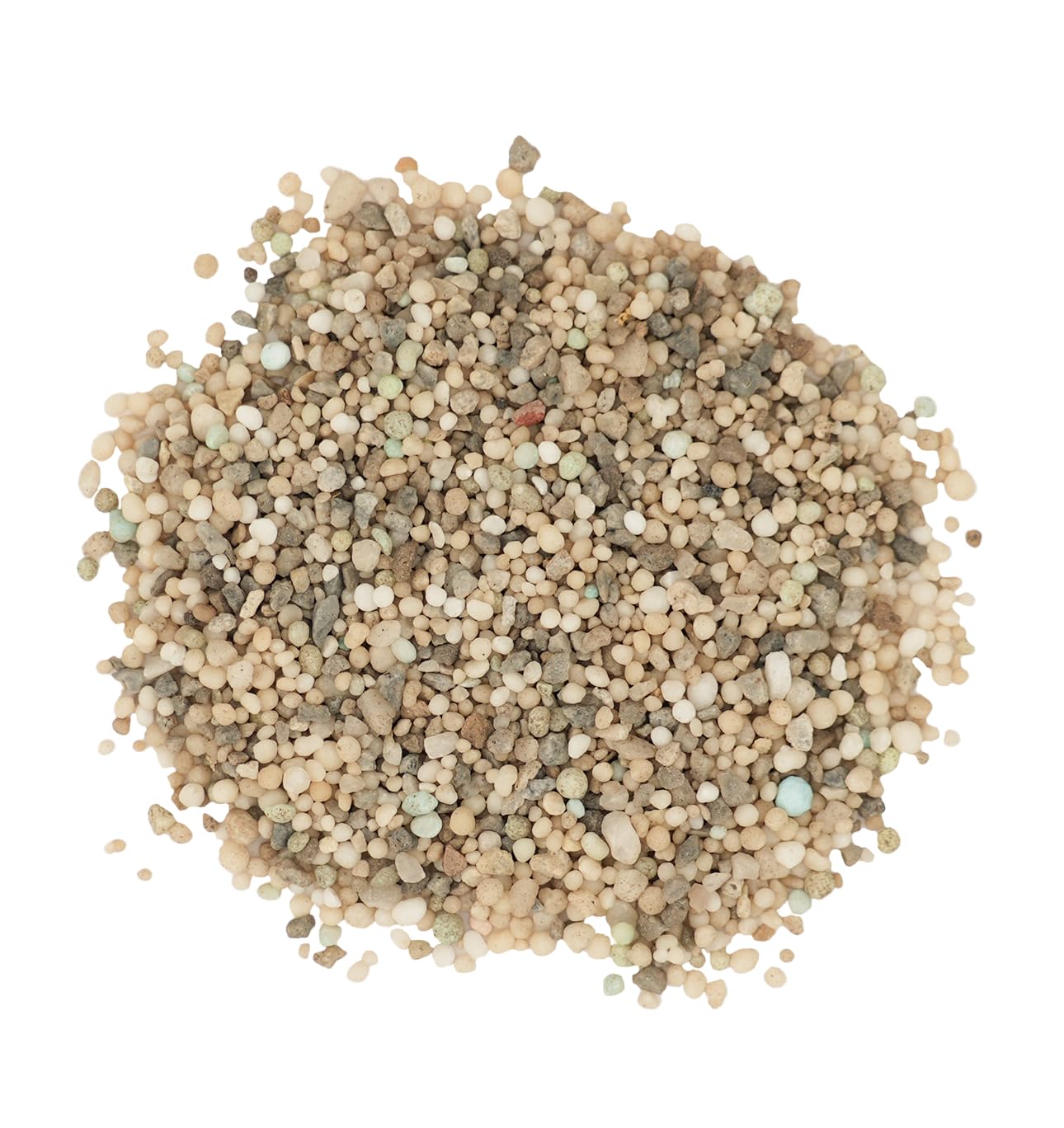 The Andersons premium crabgrass preventer granules close-up showing Dimension active ingredient in action.