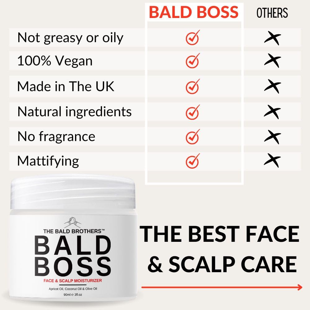 Close-up of the Bald Boss label highlighting vegan ingredients.