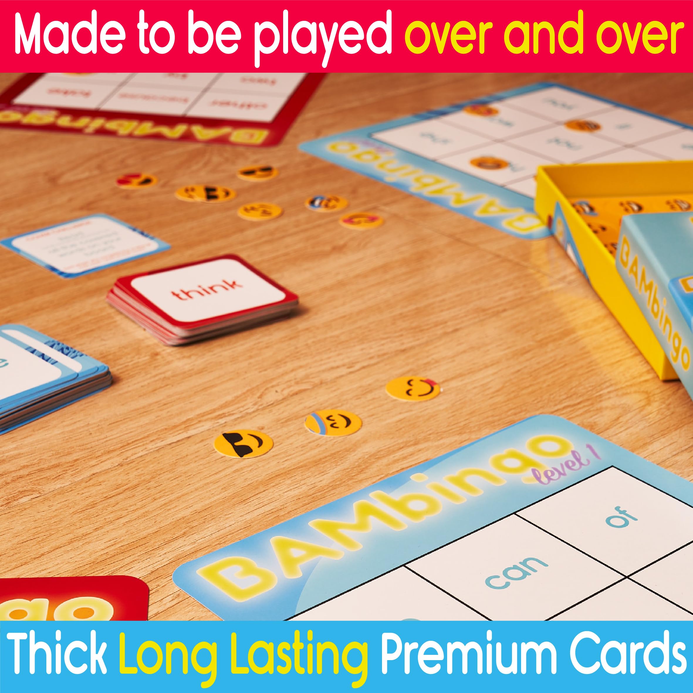 Family game night with THE BAMBINO TREE sight word bingo for bonding and learning