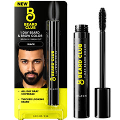 The Beard Club 1 Day Dye bottle shown for quick beard color touch-ups.