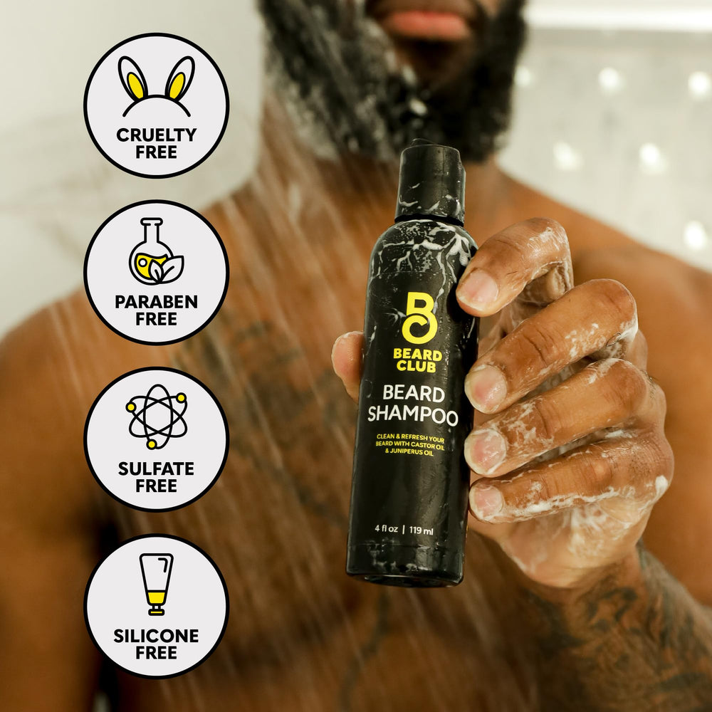 The Beard Club daily grooming routine using the kit for self-care