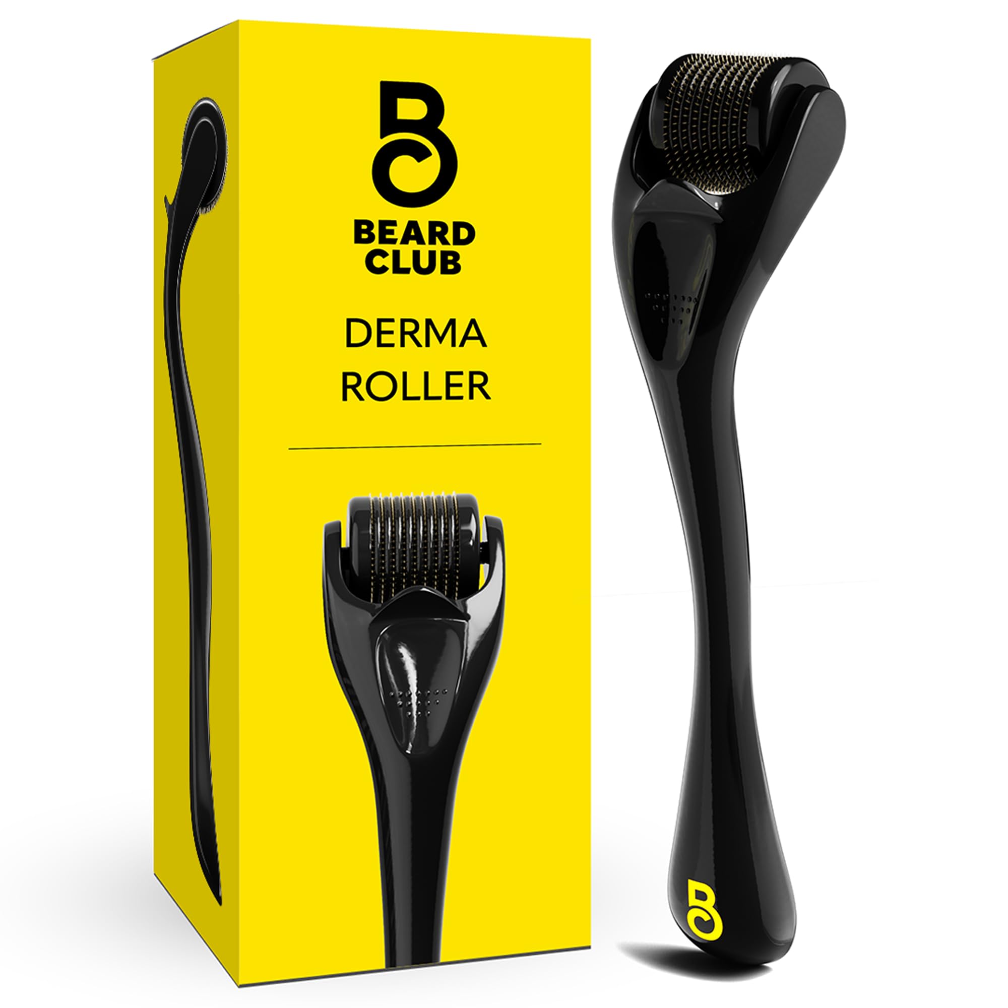 The Beard Club Derma Roller with 540 titanium needles for at home microneedling