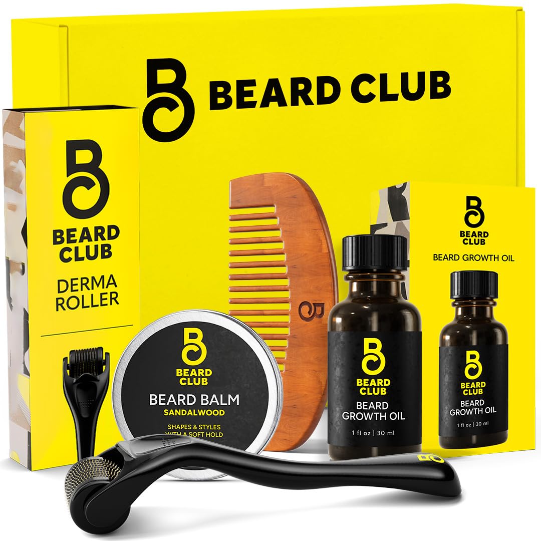 The Beard Club derma roller close-up for skin refreshment and grooming prep.