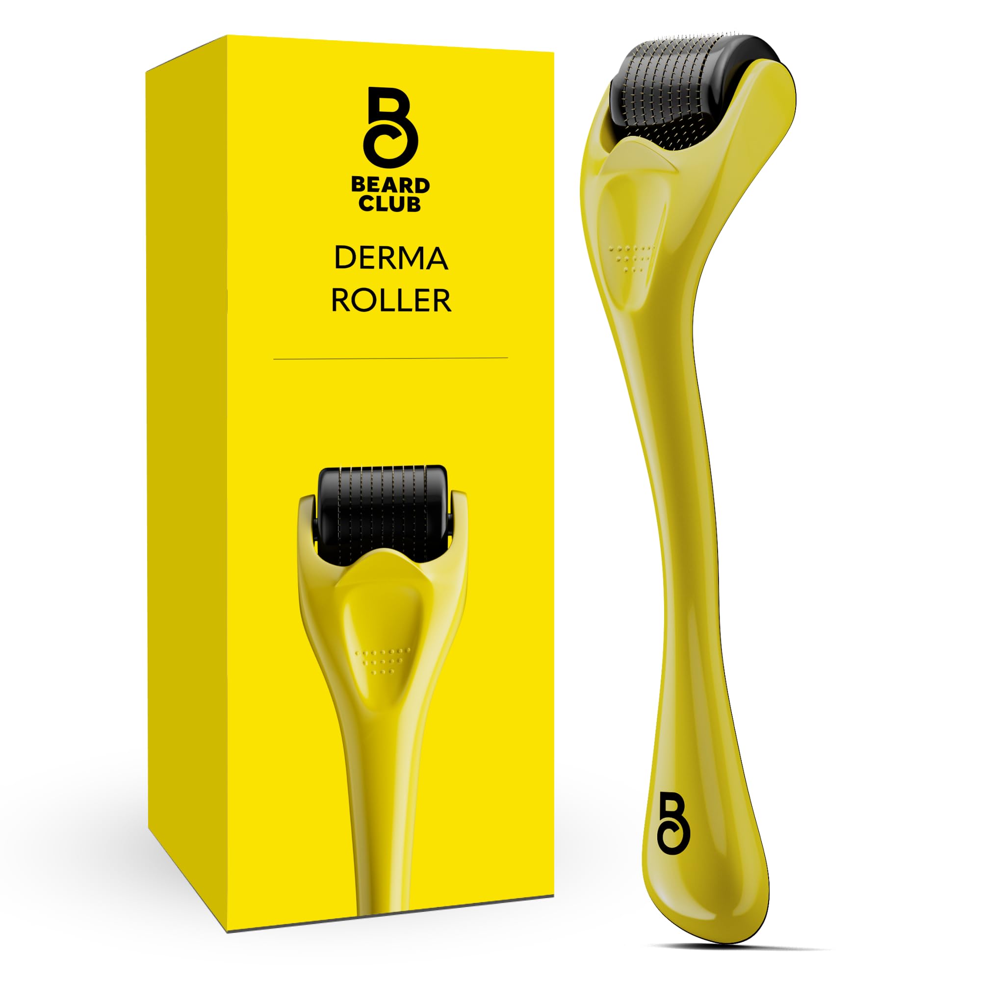 The Beard Club Derma Roller for facial use with titanium needles promotes precise microneedling.