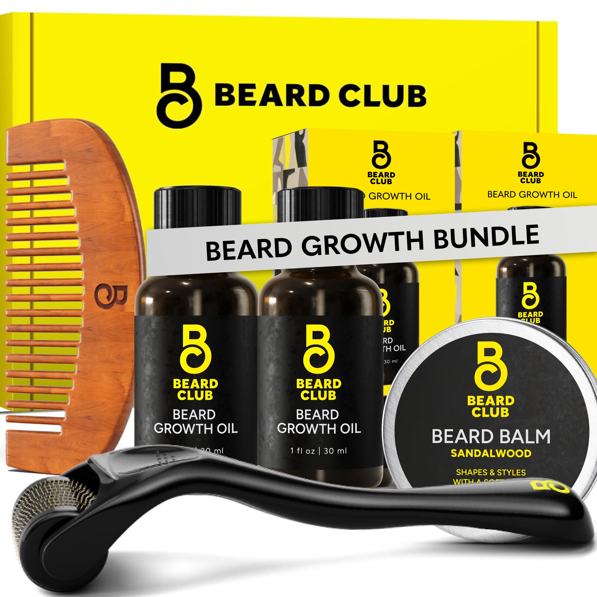 The Beard Club derma roller for precise grooming and skin refreshment