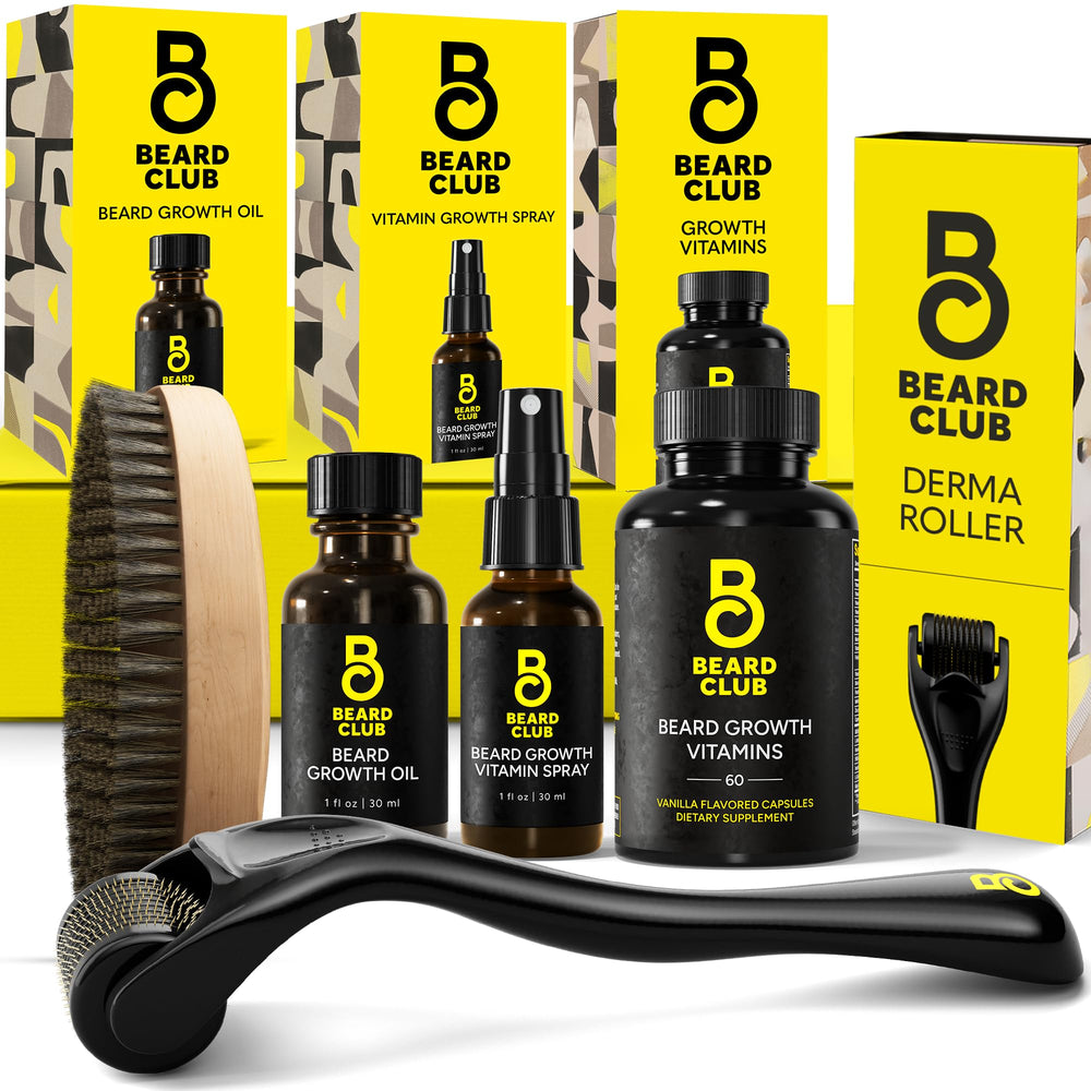 The Beard Club Derma Roller for precise facial hair stimulation