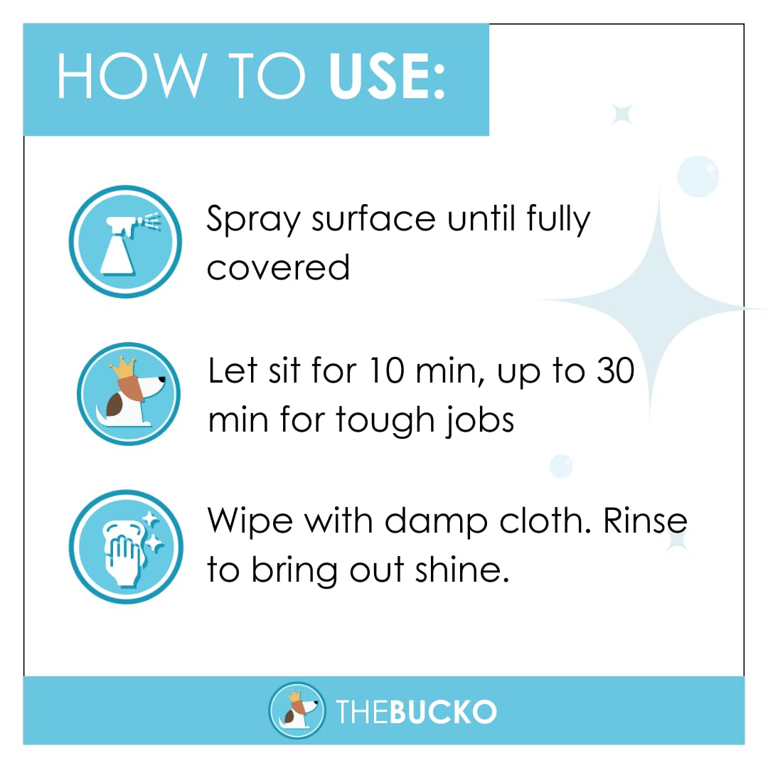 The Bucko Soap Scum Cleaner on sinks removes detergent buildup.