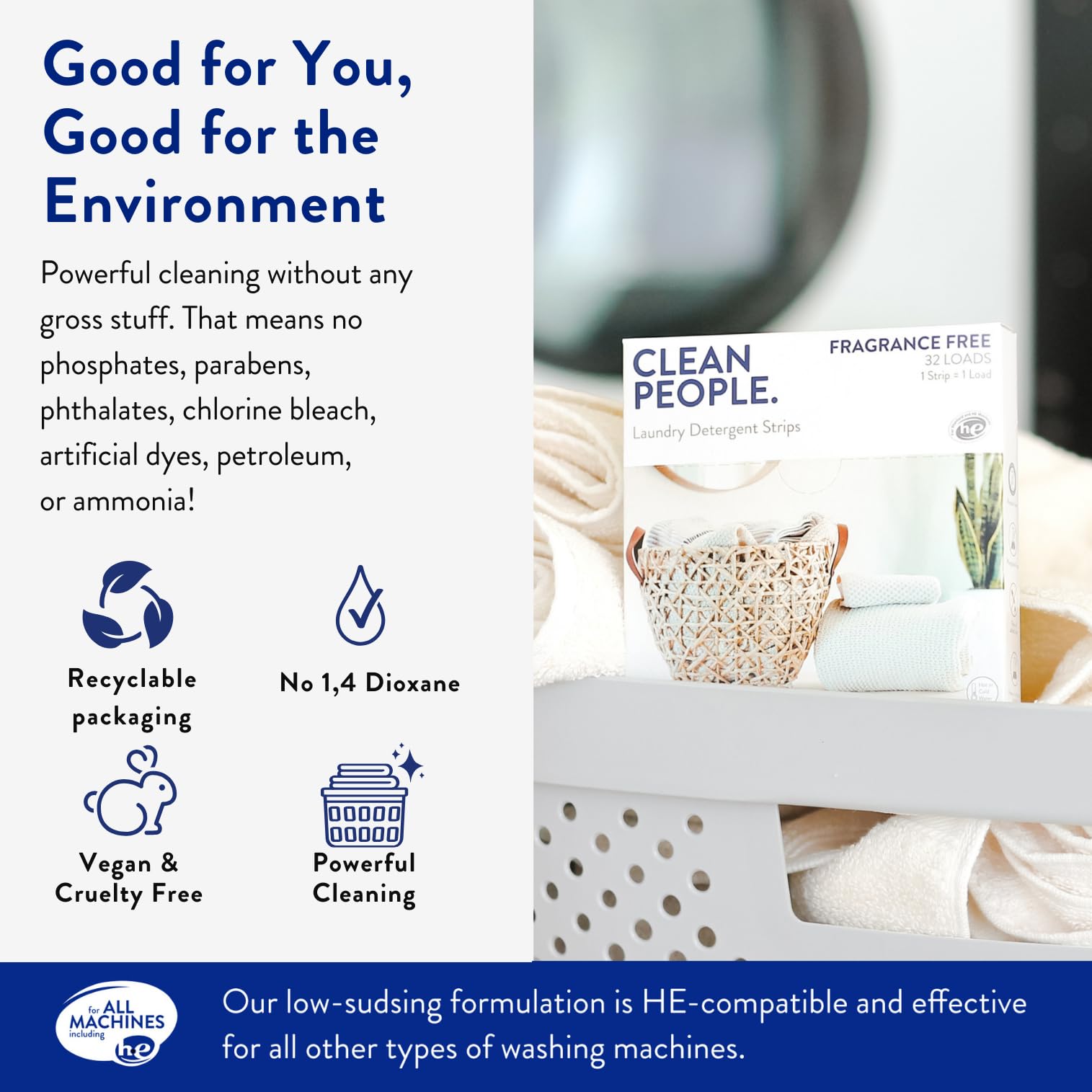 Paper-pack packaging for The Clean People lavender sheets reduces plastic waste