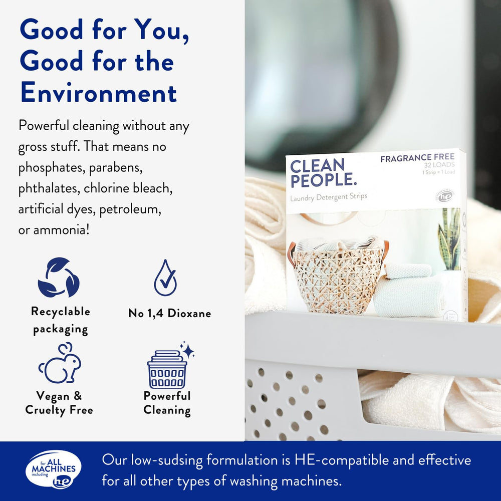 Paper-pack packaging for The Clean People lavender sheets reduces plastic waste