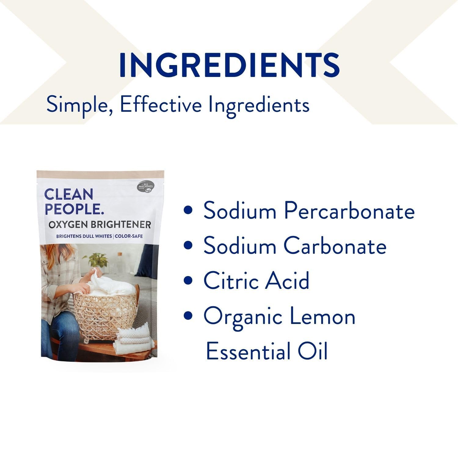 Colors appear more vibrant after treatment with The Clean People Oxygen Brightener.