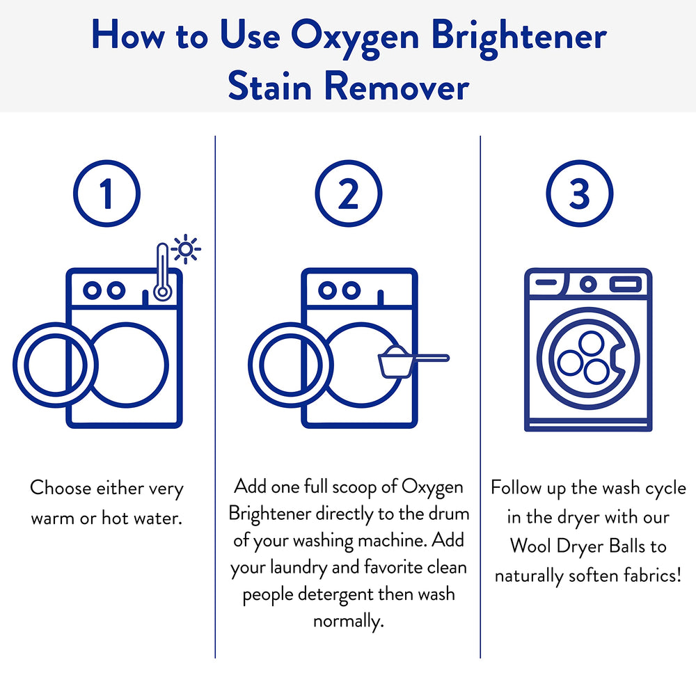Whites look brighter after using The Clean People Oxygen Brightener.