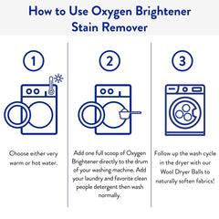 Whites look brighter after using The Clean People Oxygen Brightener.