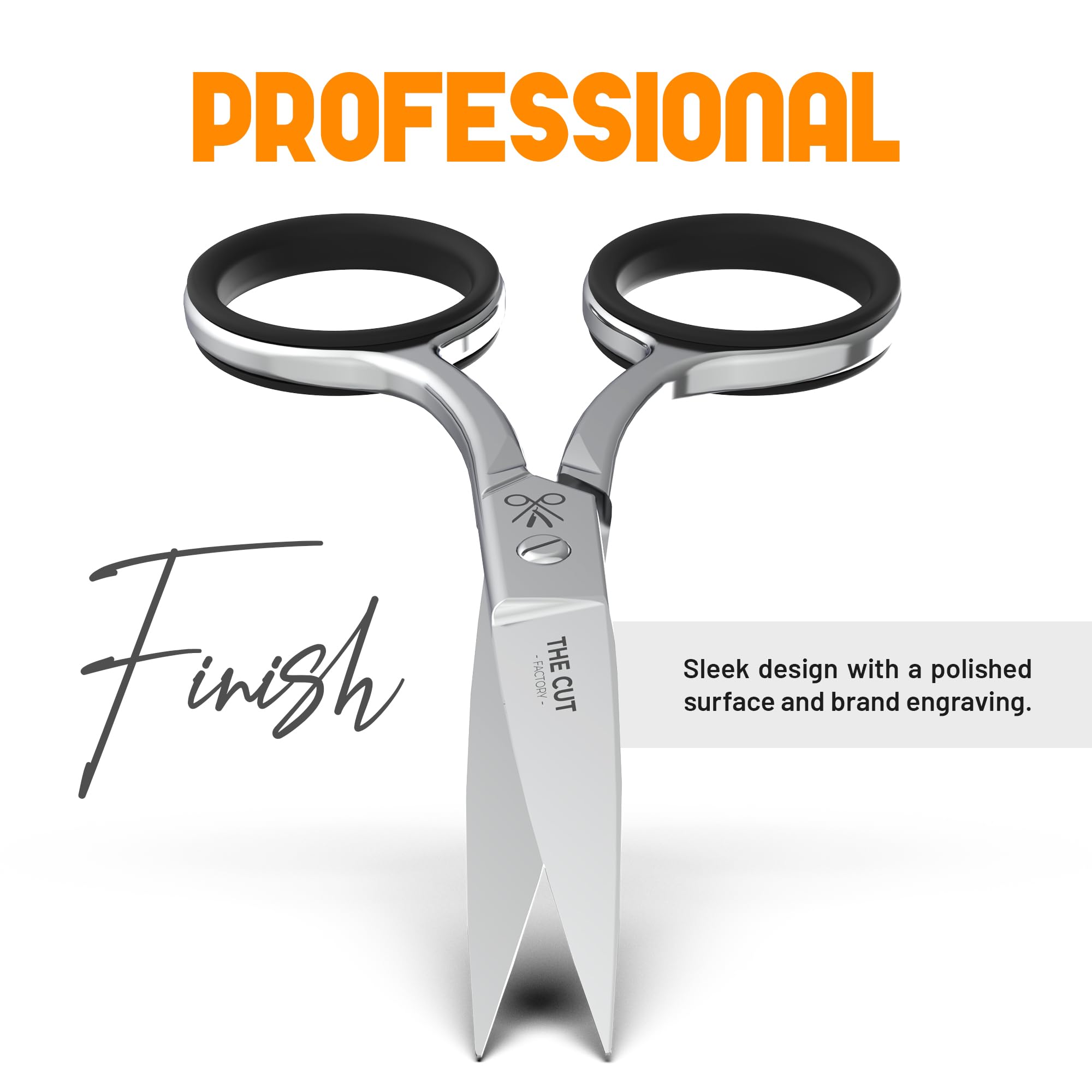 The Cut Factory Precision Scissor with PU leather pouch storage