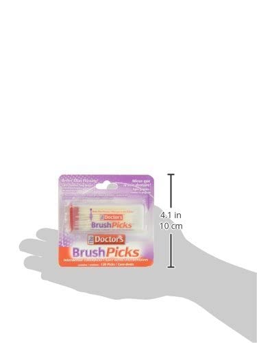 The Doctor's BrushPicks dispensing case in a compact, travel-friendly setup