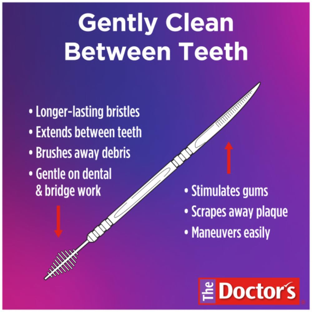 The Doctor's BrushPicks gum-stimulation ridges for optional gum care during cleaning.