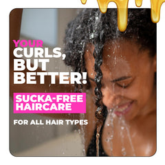 The Doux aloe-keratin-formula-label shows nourishing ingredients for stronger strands.