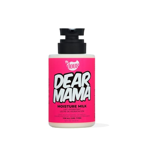 Close-up of The Doux DEAR MAMA on defined curly hair.