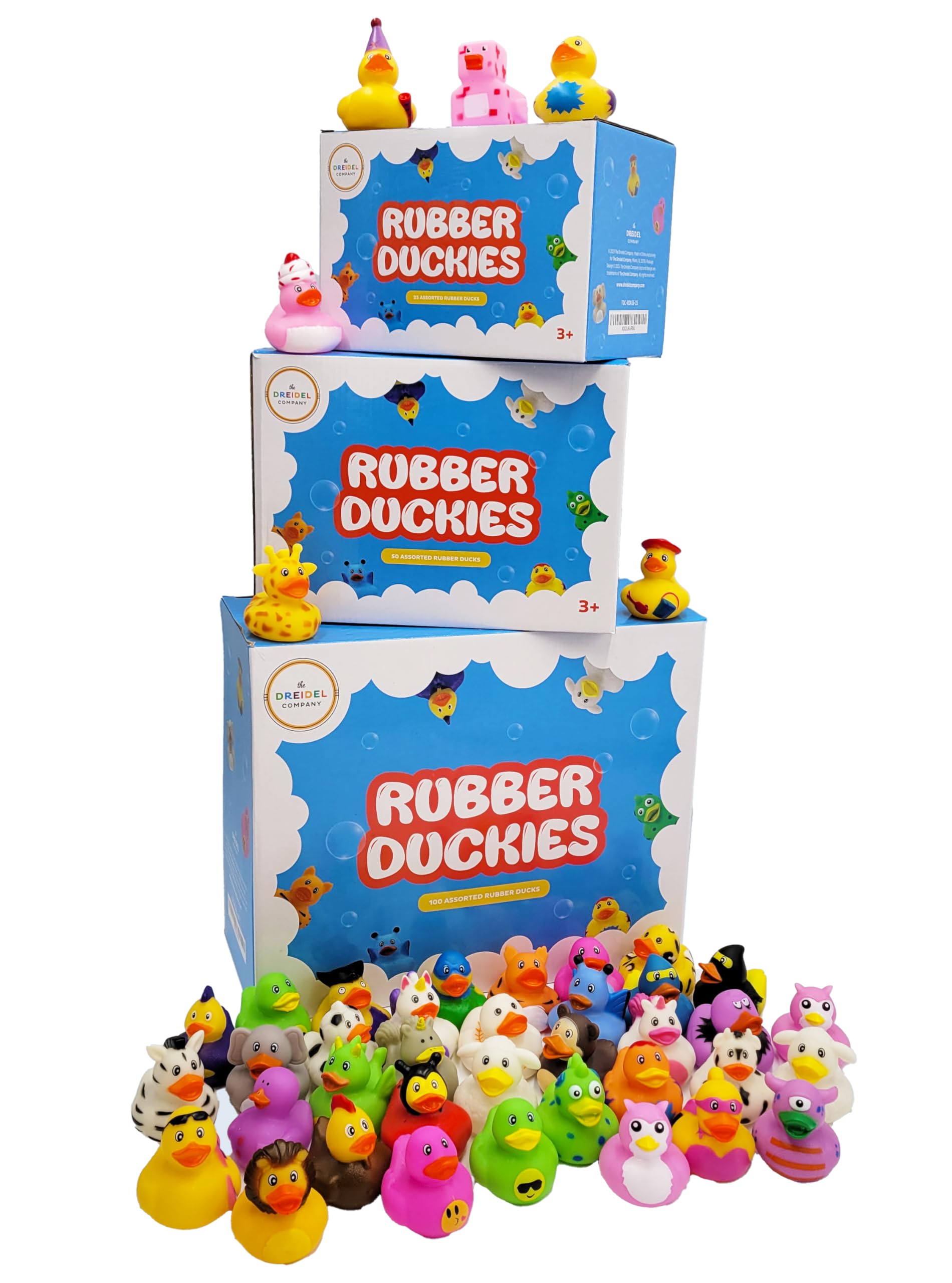 The Dreidel Company carnival prizes and goodie bag ducks.