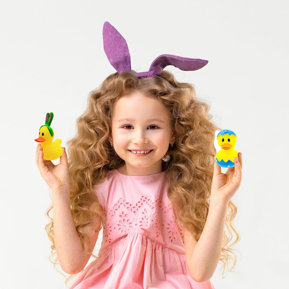 The Dreidel Company Easter ducks as pool toys for summer fun.
