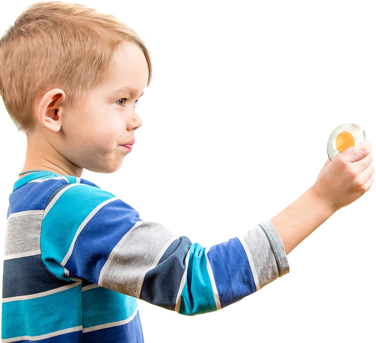 The Dreidel Company Sticky Egg Splat closeup highlights glossy texture for stress-relief and tactile play.