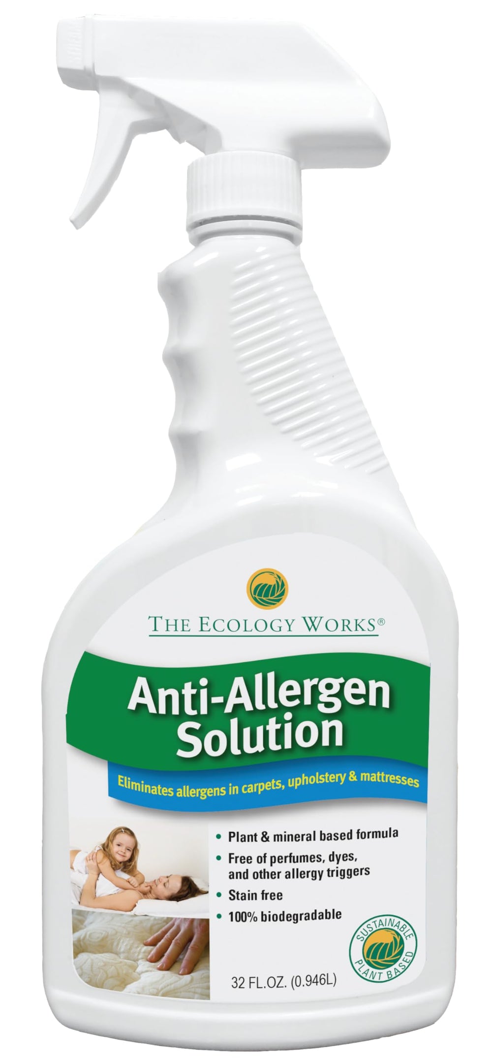 The Ecology Works allergy spray on bedding for cleaner fabrics