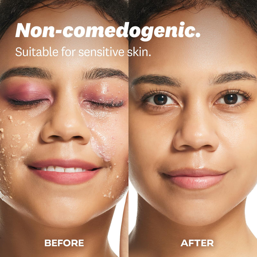 Texture transforms from solid to oil during application for silky cleansing.