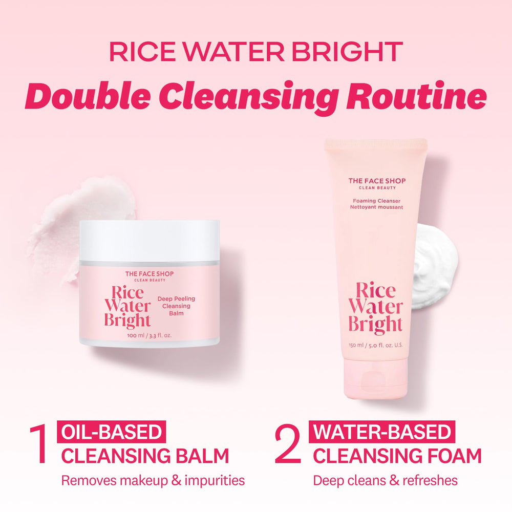 Water activates the balm to form a milky lather.