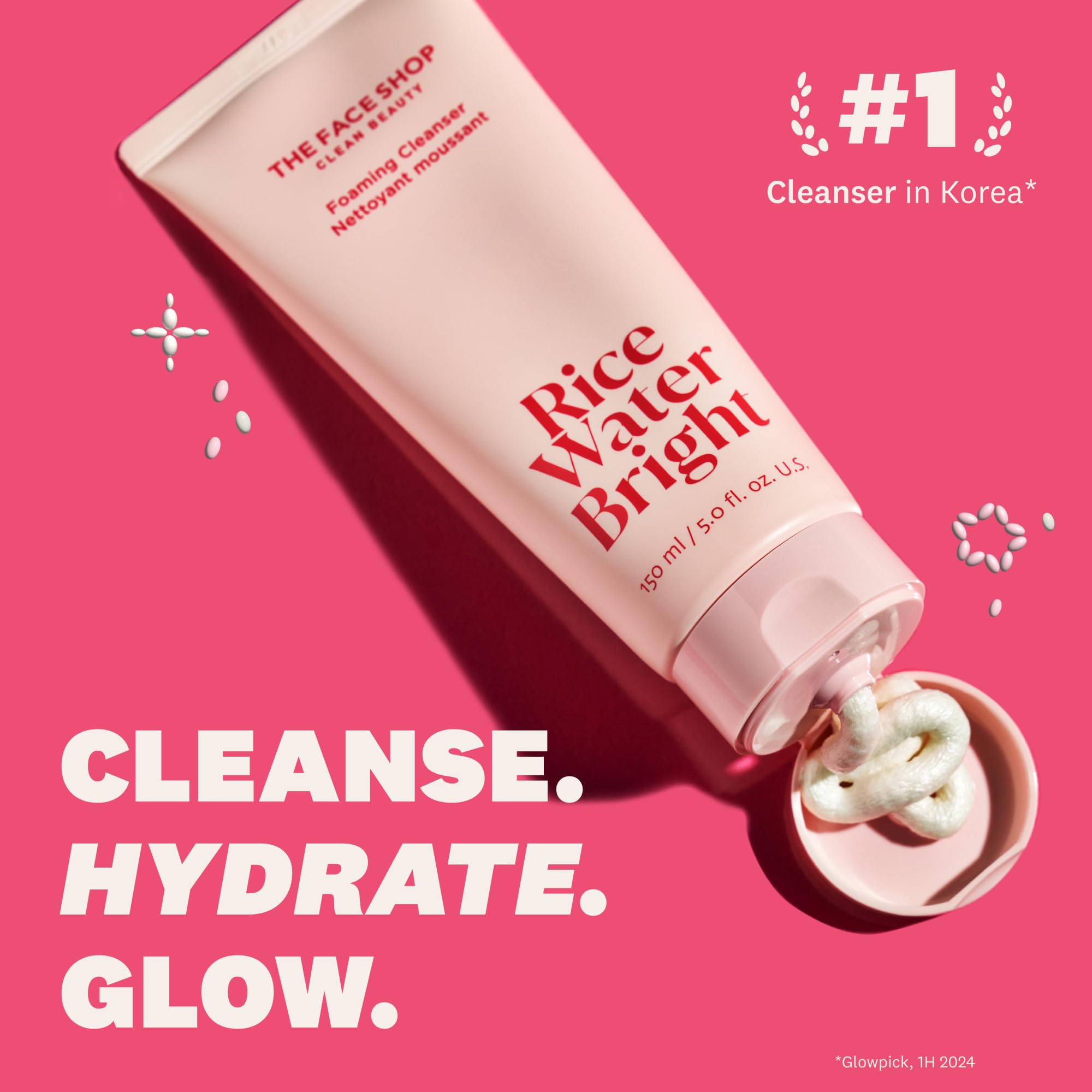 The Face Shop Rice Water Bright cleansing oil bottle highlighting makeup removal power.