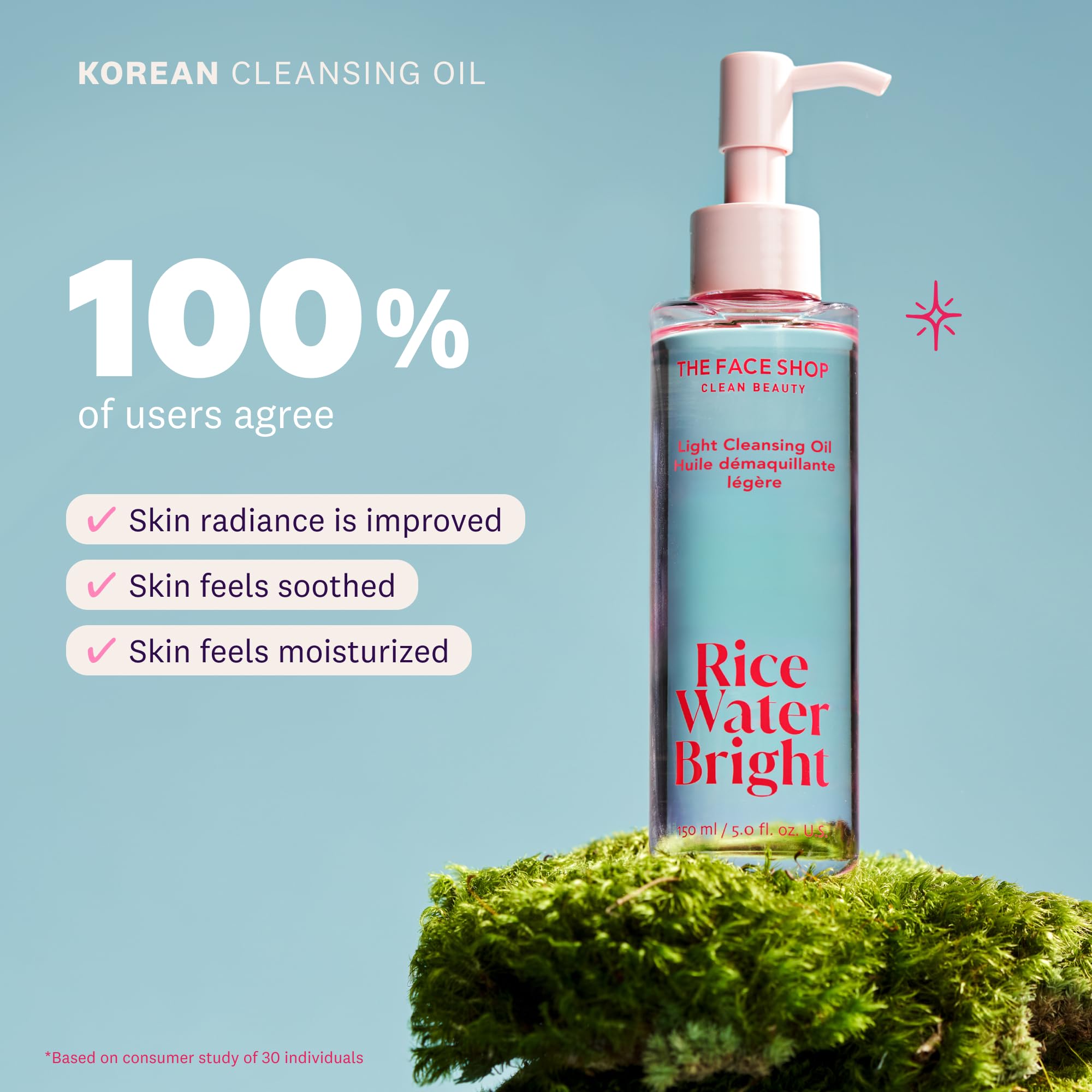 The Face Shop Rice Water Bright water-based cleansing action lather in motion.